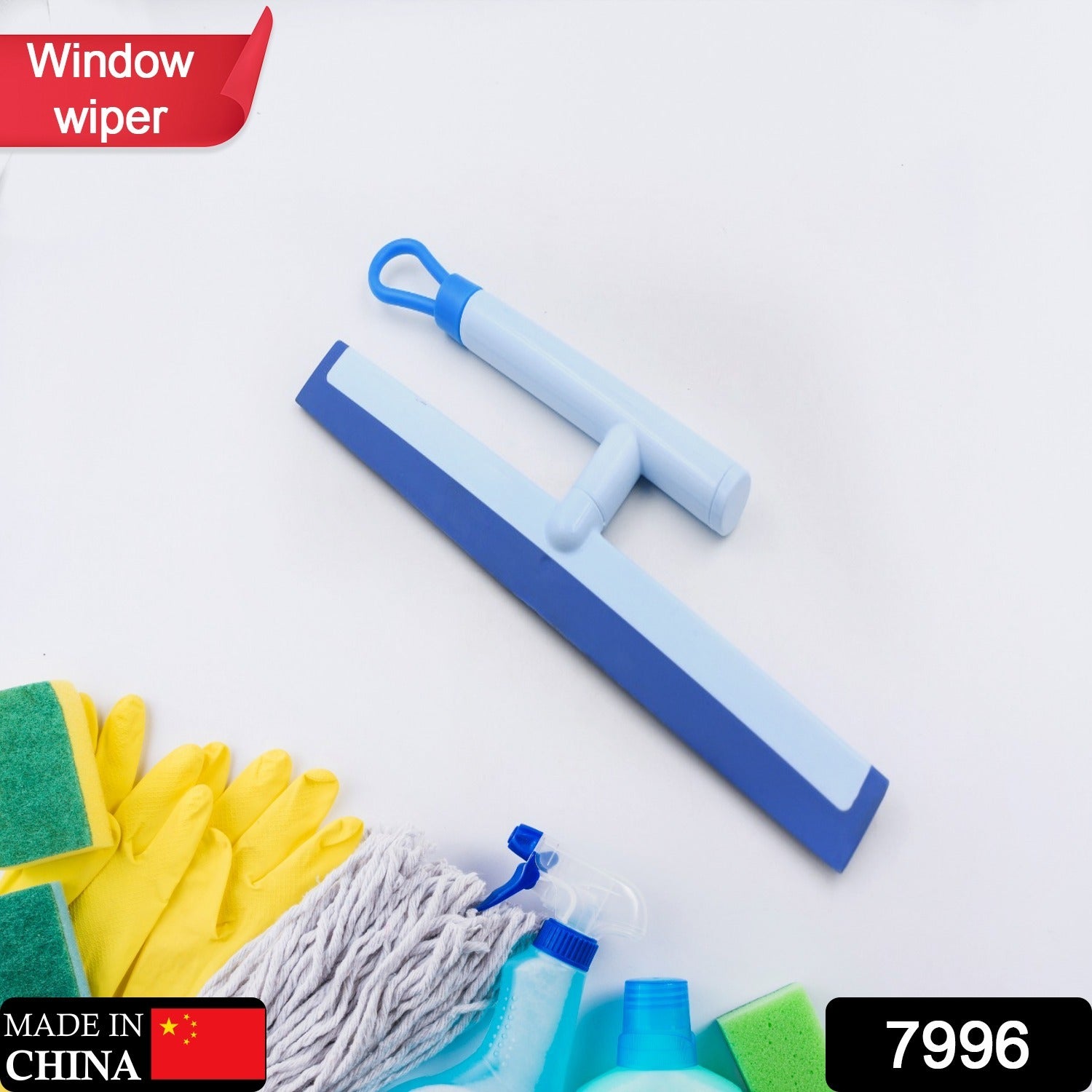 7996 Glass Cleaning Wiper Window Cleaner, for Bathroom, Windows, and Car Glass, Window Mirror Scraper Brush with Soft Rubber 7996 Glass Cleaning Wiper Window Cleaner, for Bathroom, Windows, and Car Glass, Window Mirror Scraper Brush with Soft Rubber
